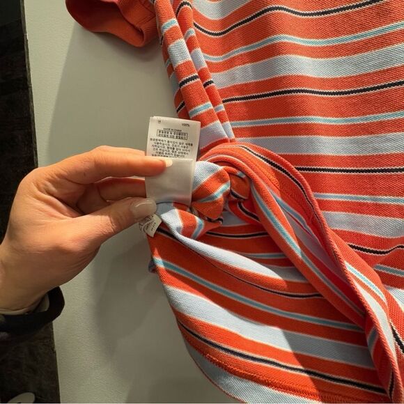 Brooks Brothers - Polo Shirt Orange / Baby Blue Short Sleeve Slim Fit Size M - Picture 5 of 5